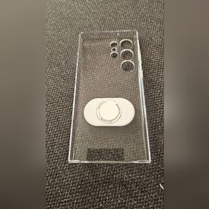 Samsung Galaxy S23 Ultra Clear Gadget Phone Case Detachable Ring Holder Secure